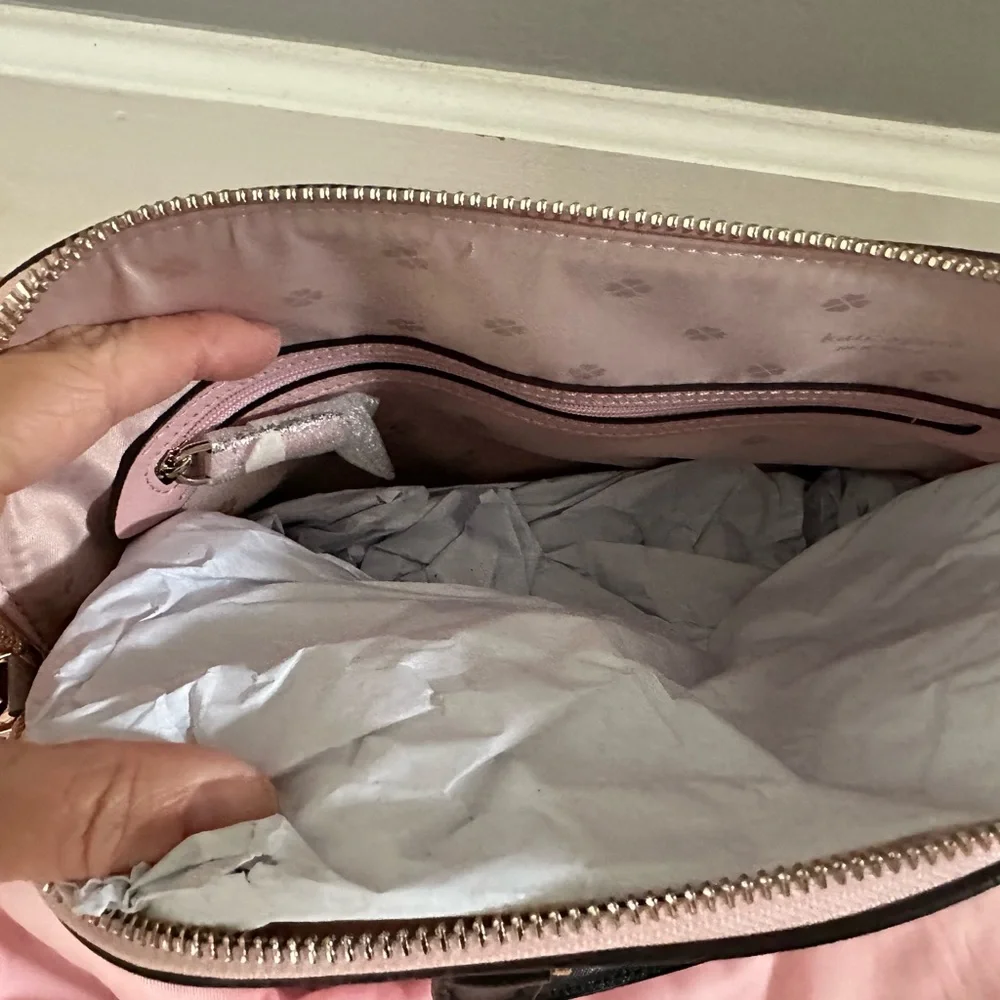 Kate Spade pink and grey hand bag - Picture 3 of 4